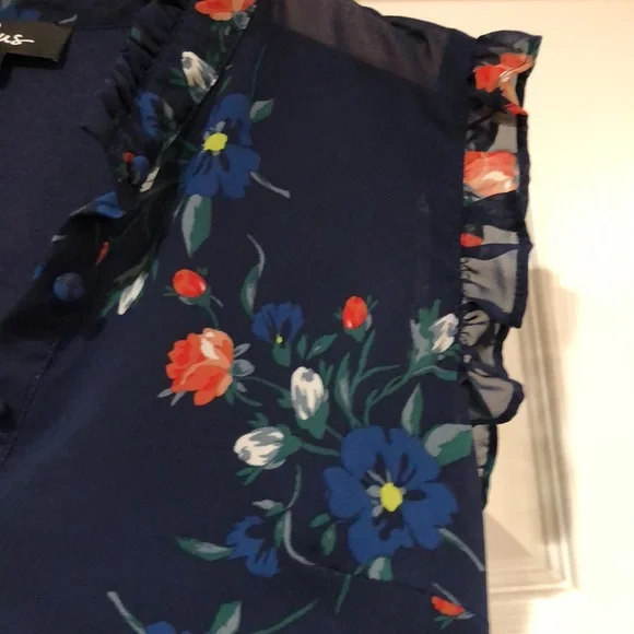 Lulus Floral Dark Navy Blue Midi Dress - Picture 4 of 14